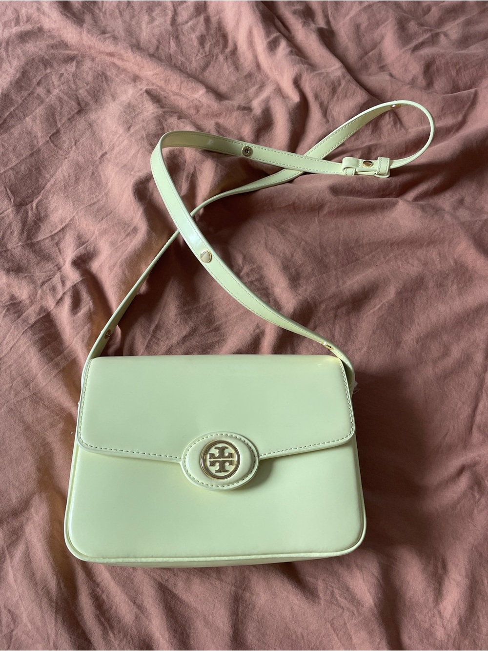 Tory Burch Pale Yellow Crossbody Bag